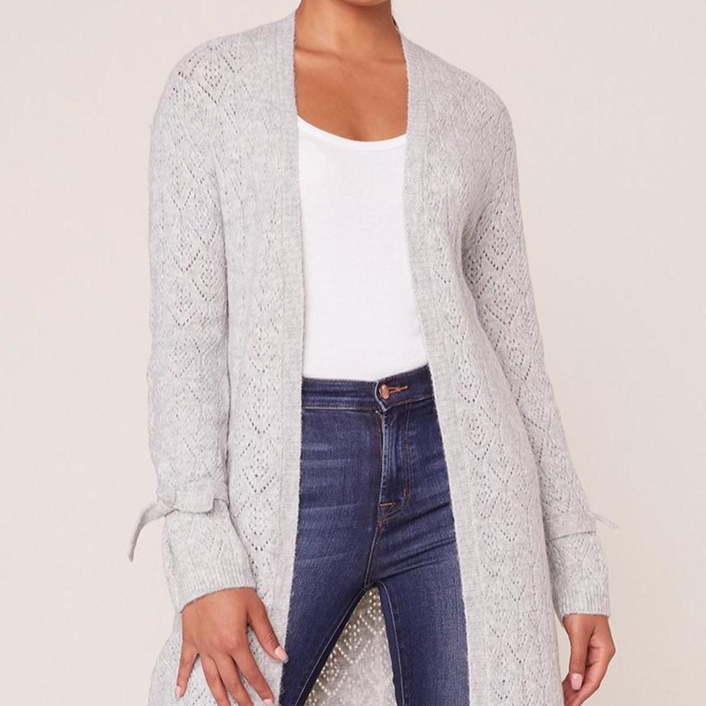 BB DAKOTA Gray Tie Tryin' Cardigan